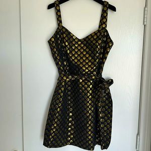 Gold Polka Dot Dress by Walter Baker NWT